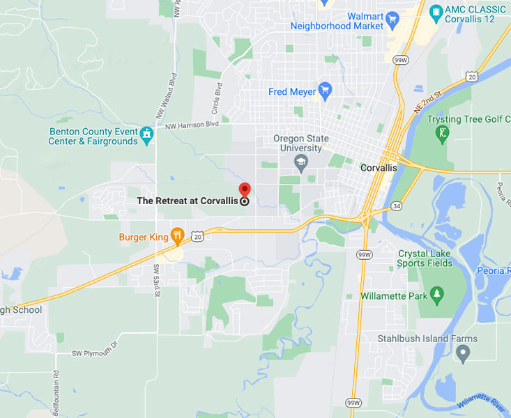 Map of The Retreat at Corvallis