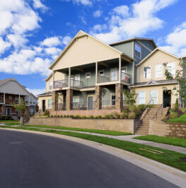Exterior of a student housing building
