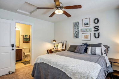 Furnished apartment bedroom