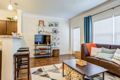 Furnished living space featuring a TV