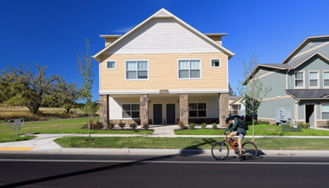 Exterior of a student housing building